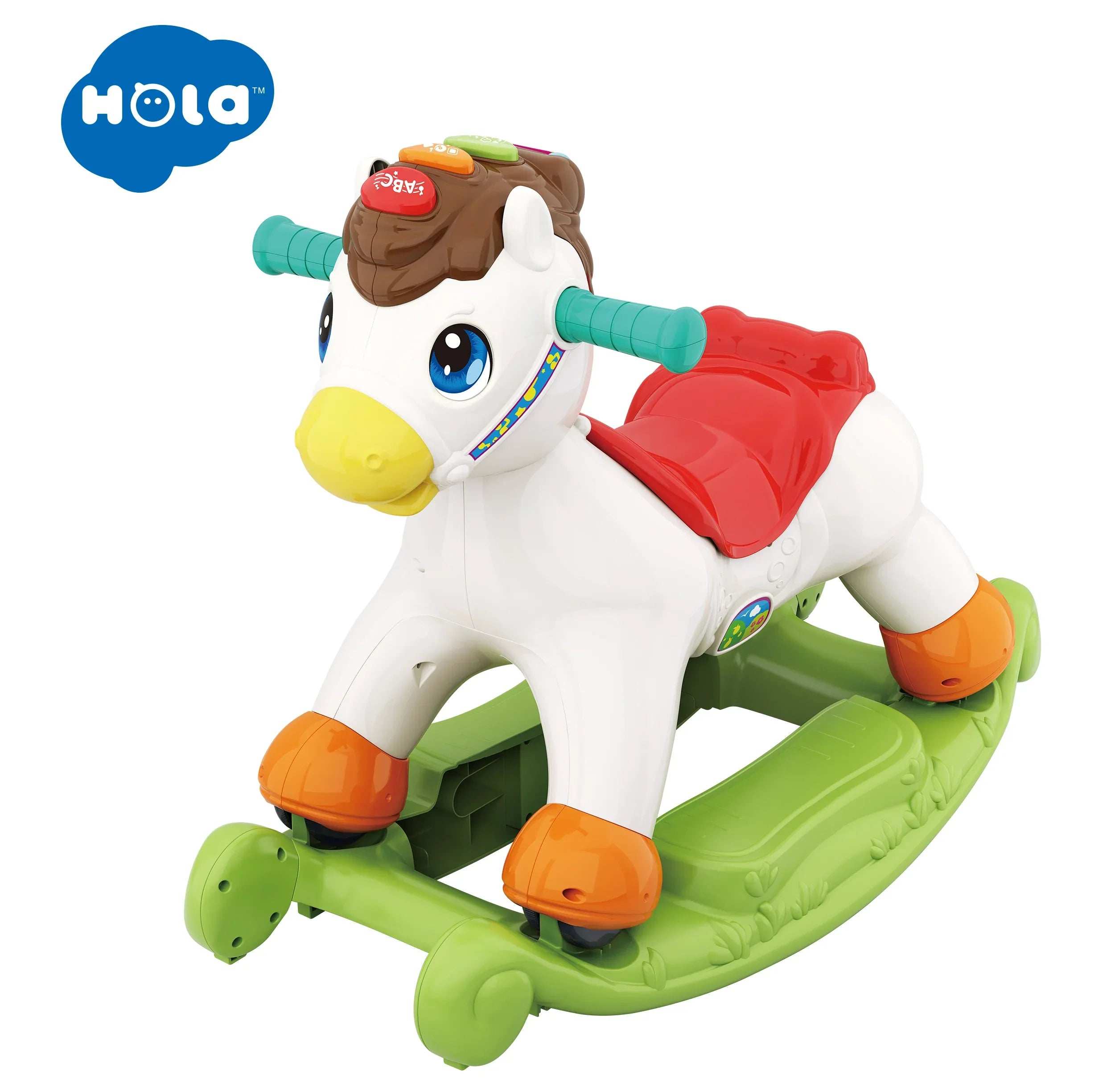 Hola 2 In 1 Rocking And Riding Pony - White for kids in Kuwait